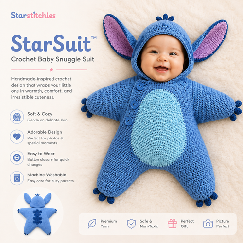 StarSuit™ Crochet Baby Snuggle Suit