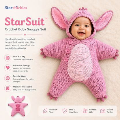 StarSuit™ Crochet Baby Snuggle Suit